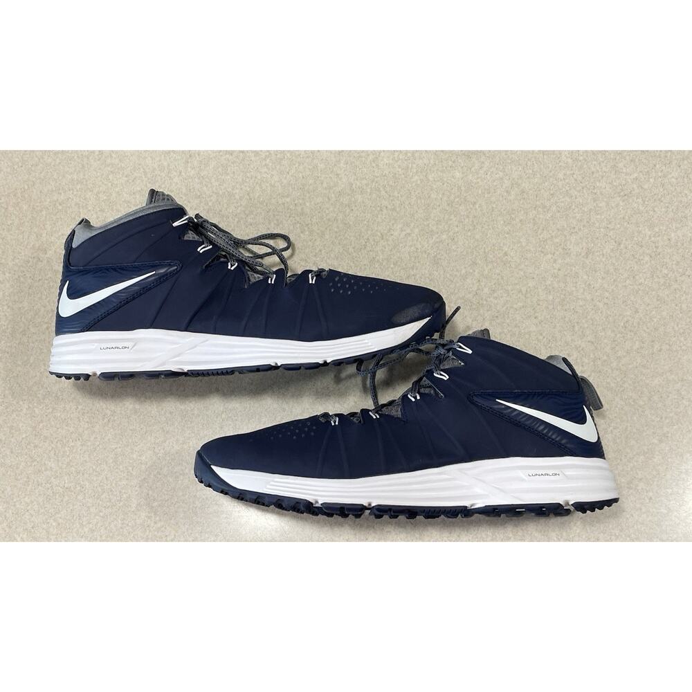 Nike Huarache Lacrosse Shoes Blue/White 684699-010 Mens Size 14.5 Sports Sneaker - Picture 6 of 13